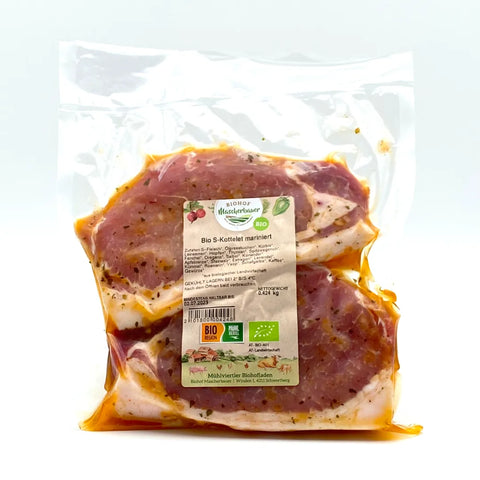 Bio Grill-Kotelett vom Freilandschwein mariniert - 2 Stück